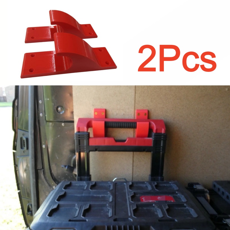 Workshop Tools Ltd - ตะขอเกี่ยวรถเข็น 2 ชิ้น สีแดง สำหรับรถเข็น Milwaukee