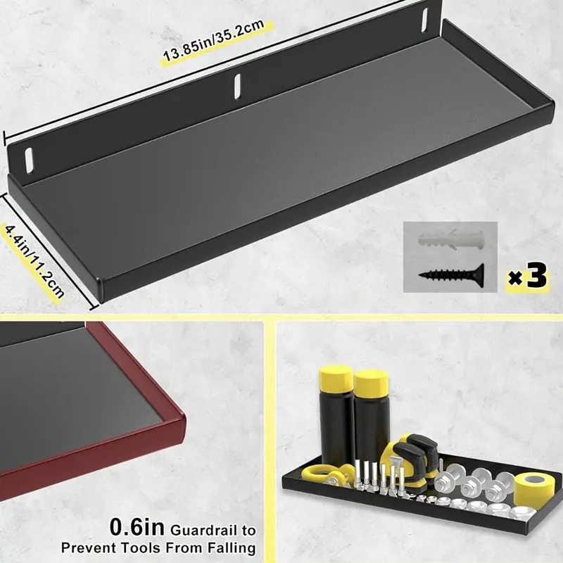 Workshop Tools Hanger - ที่แขวนเครื่องมือโลหะแบบติดผนัง ชั้นวางเก็บของเหล็กสำหรับงานหนัก สำหรับไขควง ค้อน อุปกรณ์จัดเก็บเครื่องมือในโรงรถ/โรงงาน ทนทาน