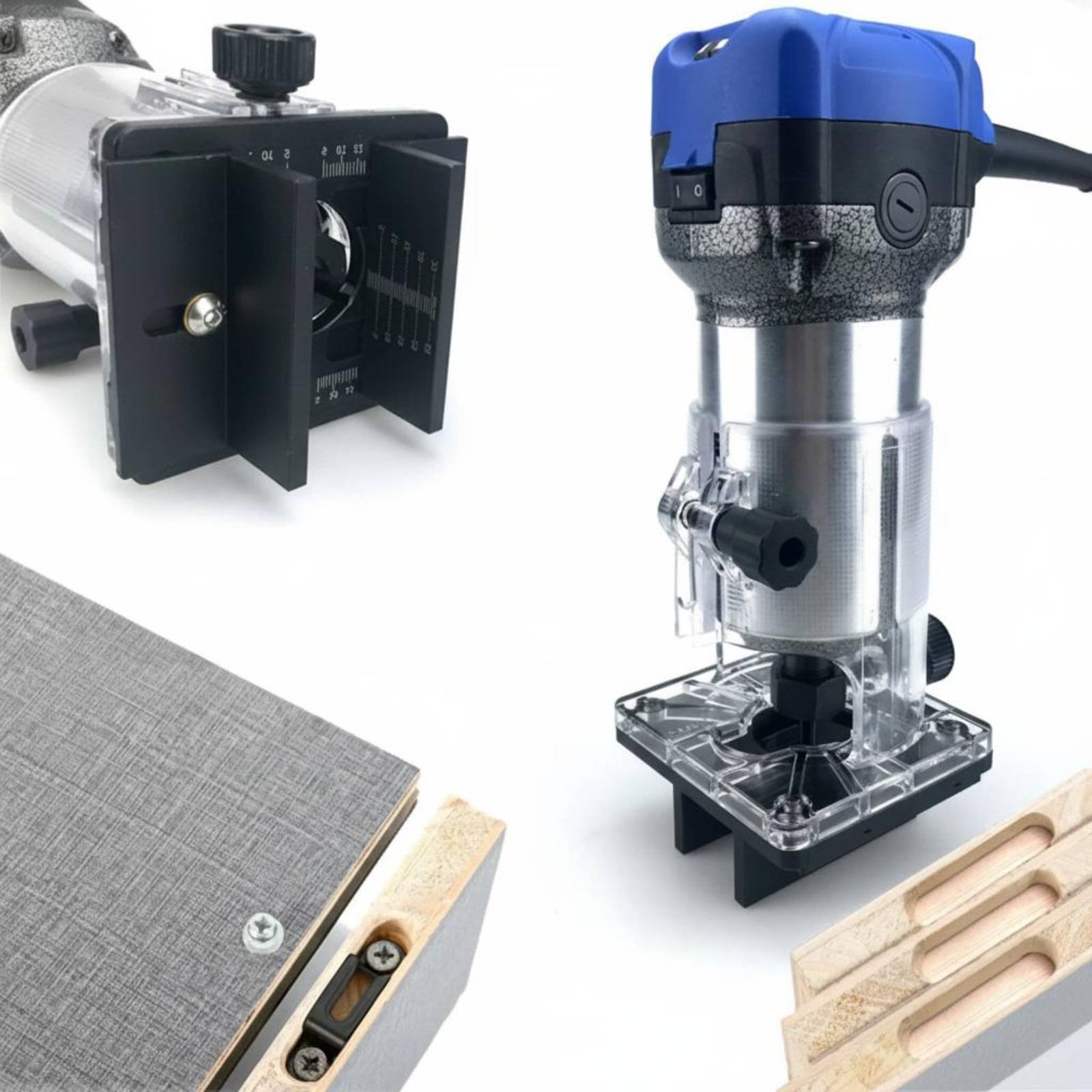 Workshop Tools Wood - ฐานเราเตอร์แบบปรับได้ 65 มม. ใช้ได้กับแผ่นฐานเราเตอร์ไม้ อุปกรณ์เสริมเครื่องมือ สำหรับงานเราเตอร์ที่แม่นยำ
