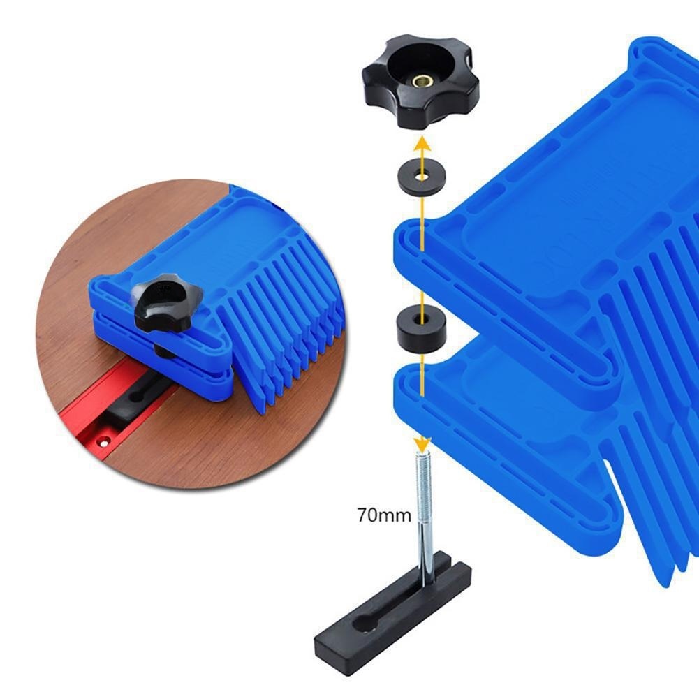 Workshop Tools Safety - ชุดแผ่นกันชนพลาสติก ABS สีน้ำเงิน 28 ชิ้น สำหรับโต๊ะเราเตอร์งานไม้